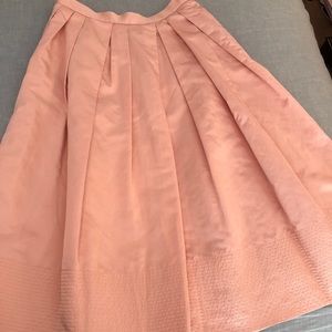 Banana Republic Pleated Midi Skirt in Peach